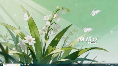 护眼花草树树木桌面主题