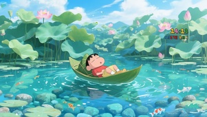 清新荷塘小新