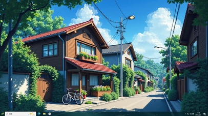 护眼夏日温馨小屋主题