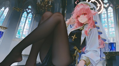 柚鸟夏-黑丝修女制服美女