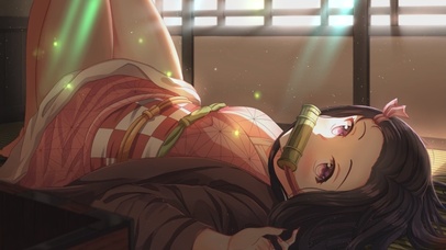 鬼灭之刃祢豆子唯美可爱