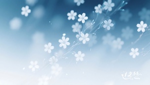 青霭浅花