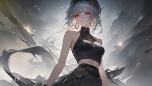 雪中可爱女孩