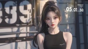 可爱甜心少女
