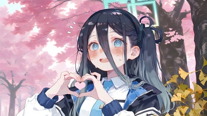 樱花下的比心萝莉-天童爱丽丝