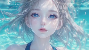 水中的灵动少女