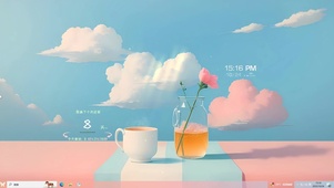 清新撞色简约桌面