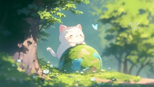 顽皮的猫咪