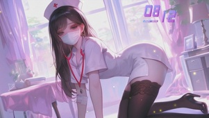 美女护士身姿如飘逸的柳丝