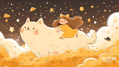 蛋黄的长裙蓬松的头发-爱丽丝