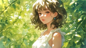水彩绿影