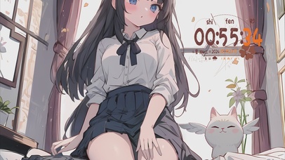 粉红色的可爱少女