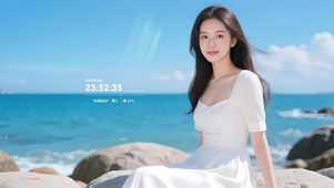 清纯白裙女孩