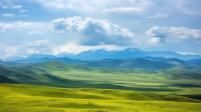 唯美渐变大草原