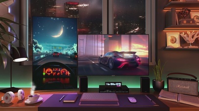 4K唯美治愈雨夜电脑房间