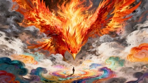 火凤凰与祥云
