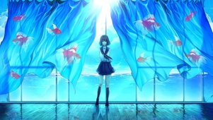 蓝色的窗--少女的期盼