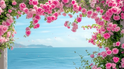 4K唯美浪漫玫瑰花海