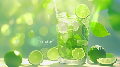 护眼青柠气泡水