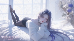 眼中藏着无尽的温柔和淡淡的忧伤