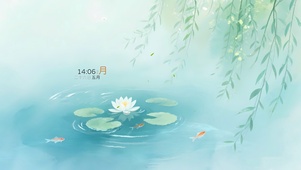睡莲 垂柳