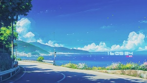 清新动漫海景