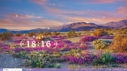 4k夕阳下的花园