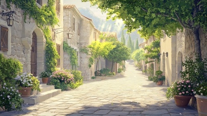 在静谧小镇中漫游