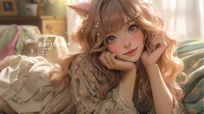 清新居家 猫耳女孩