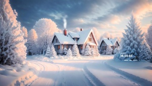 浪漫雪景小镇
