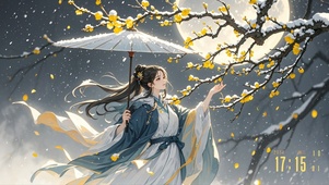 月下腊梅
