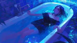 浴缸里的女孩