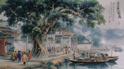 古风AI水墨插画