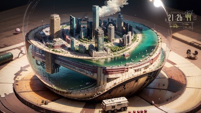 4K炫酷赛博朋克上海市