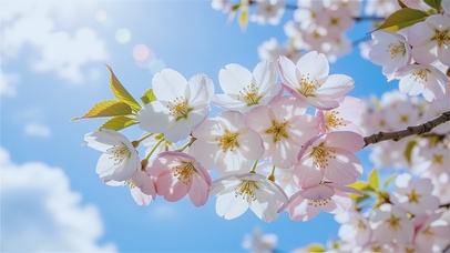 唯美春光樱花枝头