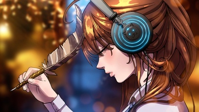 4k超清 带耳机的女孩