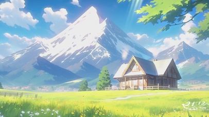 4K唯美草原小屋