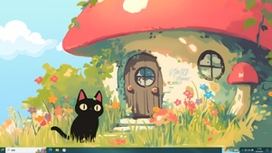 蘑菇屋小黑猫