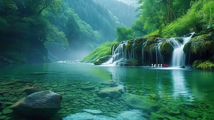 清澈的水潭