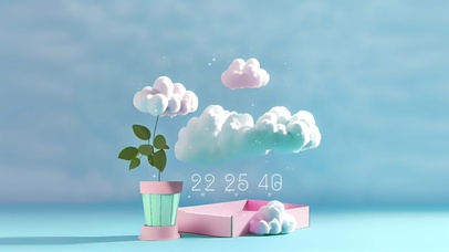 治愈简约棉花云