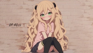 发呆美少女