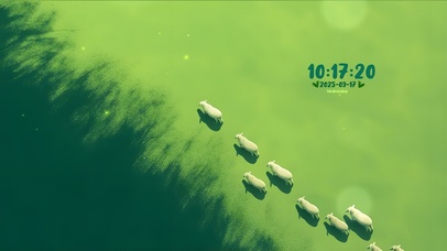 极致治愈！手绘风俯瞰草原羊群~