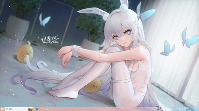 蝴蝶女孩主题壁纸