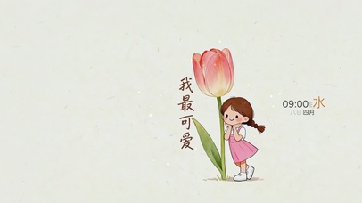 可爱郁金香女孩