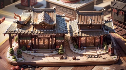 4K唯美古风微缩客栈