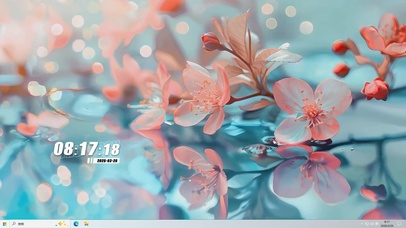 水中护眼花朵桌面主题