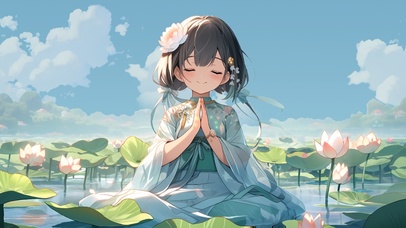 治愈 荷塘佛系少女