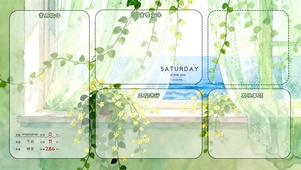 窗边绿意-分区桌面1