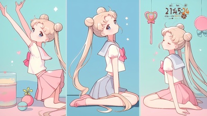 美少女的瑜伽
