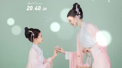 4K古风汉服小女孩